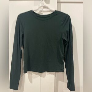 Cotton dark green long sleeve